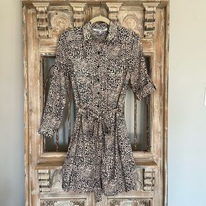 Collective Concepts Cheetah Print Shirt Dress
